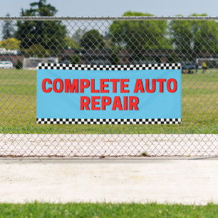 Banderoles Réparation automatique terminée À damiers indicate