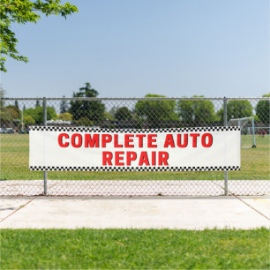 Banderoles Réparation automatique terminée À damiers indicate