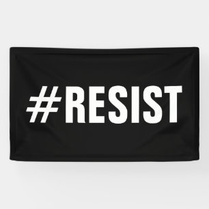 Banderoles #Résister à la marche de protestation politique