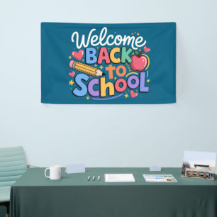 Banderoles Retour à l'école Enseignant Premier jour d'école D