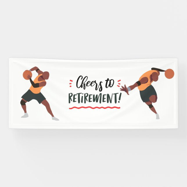 Banderoles Retraite de basketball pour la partie joueur (Horizontal)