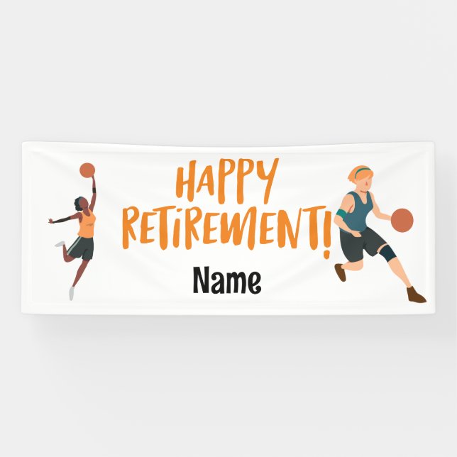 Banderoles Retraite de basketball pour la partie joueur (Horizontal)