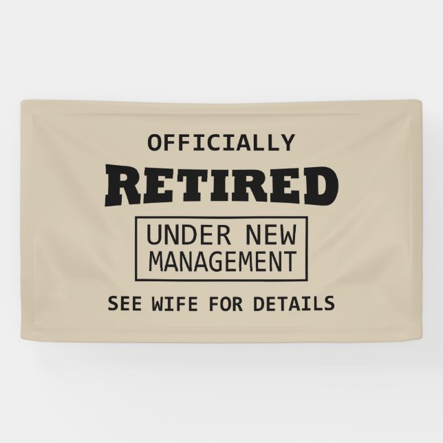 Banderoles retraité officiellement sous la nouvelle direction (Horizontal)