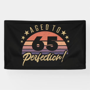 Banderoles Retro 65e Humour d'anniversaire
