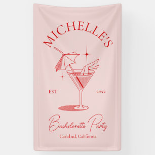 Banderoles Retro Cocktail Bachelorette Party