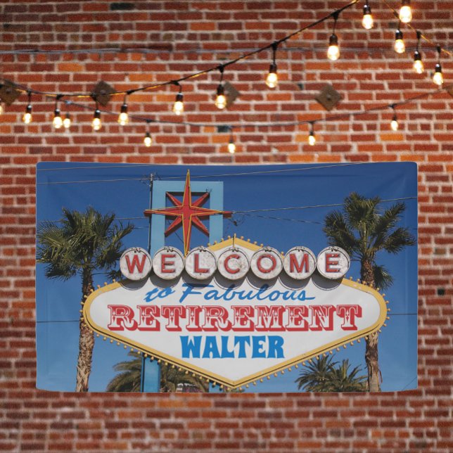 Banderoles Retro de la fête de retraite Bienvenue à Vegas sig (Créateur téléchargé)