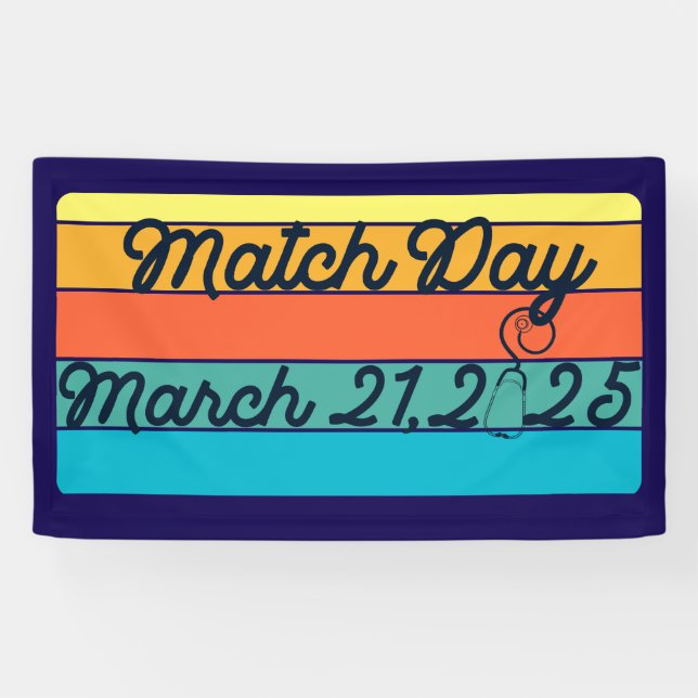 Banderoles Retro Match Day 2025 Celebration Residency (Horizontal)