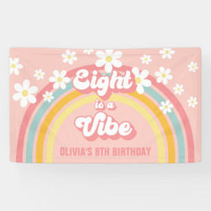Banderoles Retro Rainbow Eight est une ambiance Groovy 8e ann