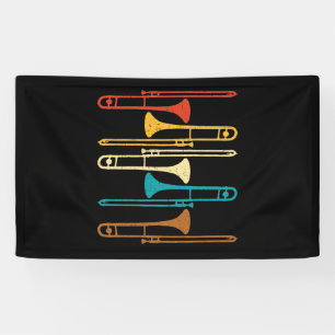 Banderoles Retro Trombone - Jazz