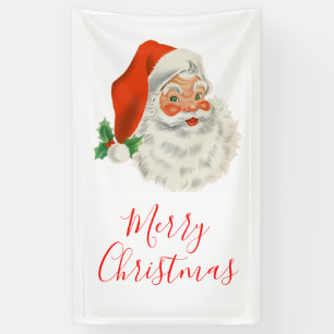 Banderoles Rétro Vintage Jolly Santa Claus de Christmas