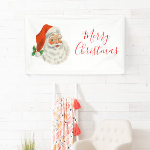 Banderoles Rétro Vintage Jolly Santa Claus de Christmas