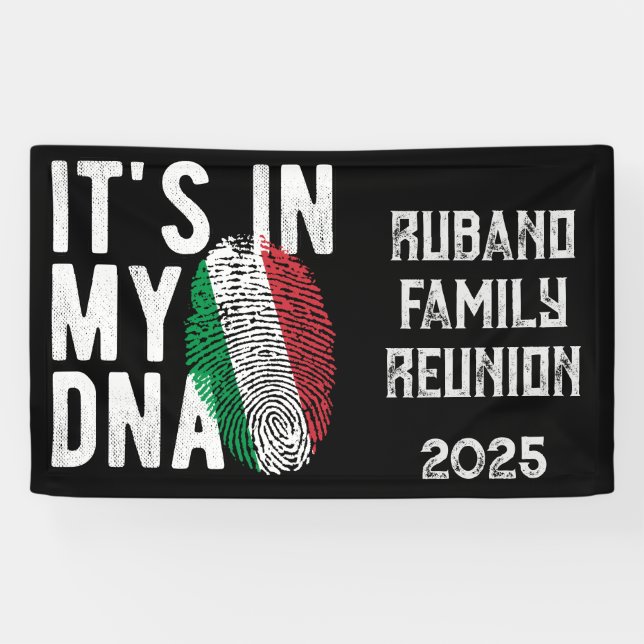 Banderoles Réunion de famille d'ADN italien (Horizontal)