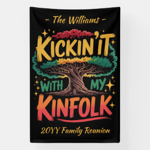 Banderoles Réunion de famille personnalisée Kickin ça avec ma
