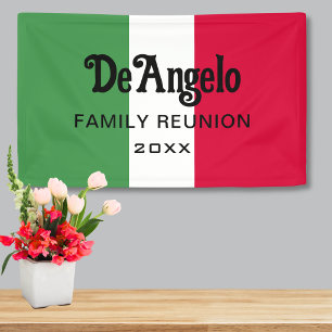Banderoles Réunion de nom de famille italien personnalisé