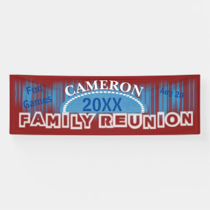 Banderoles Réunion familiale Blue Lights