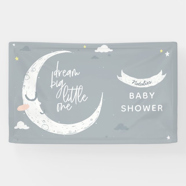 Banderoles Rêver grand petit baby shower fête (Horizontal)