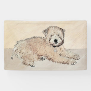 Banderoles Revêtu doux Roue Peinture Terrier Art original