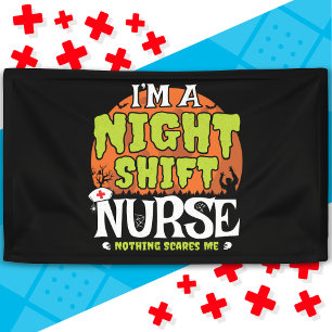 Banderoles Rien N'A Peur Drôle Halloween Night Shift Infirmiè