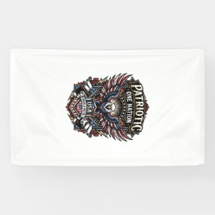 Banderoles Roc Patriotique Aigle Crête Musique Rock Métal Pat