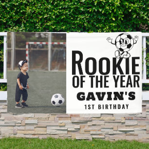 Banderoles Rookie De L'Année Soccer Vinyl Anniversaire