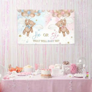 Banderoles Rose d'aquarelle or et bleu marine