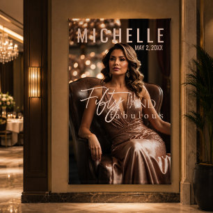Banderoles Rose Gold Cinquante et Fabuleuse Glamour