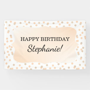 Banderoles Rose Gold Confetti fête d'anniversaire