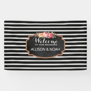 Banderoles Rose Gold Faux Parties scintillant rose Floral ray