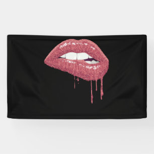 Banderoles Rose Gold Lipstick Kiss Hot 80s Lips 1980