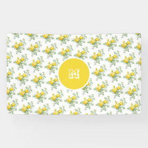 Banderoles Rose jaune vintage Floral Élégant