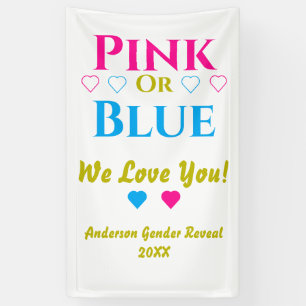 Banderoles Rose Ou Bleu, On T'Aime ! Révélation de genre