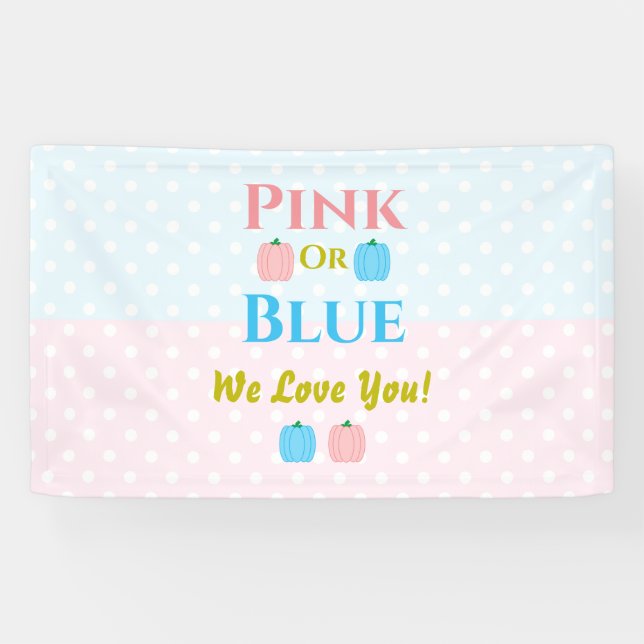 Banderoles Rose Ou Bleu, On T'Aime ! Révélation de genre (Horizontal)