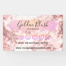 Rose Poudré Aquarelle & Géométrique Moderne Doré É