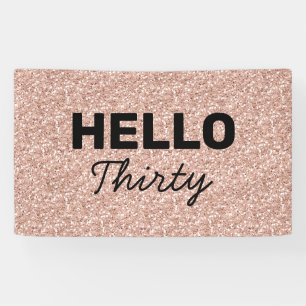 Banderoles Rose Rose Gold Bonjour trente-dixième anniversair