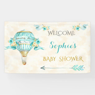 Banderoles Roses chauds de flèches d'or de turquoise de