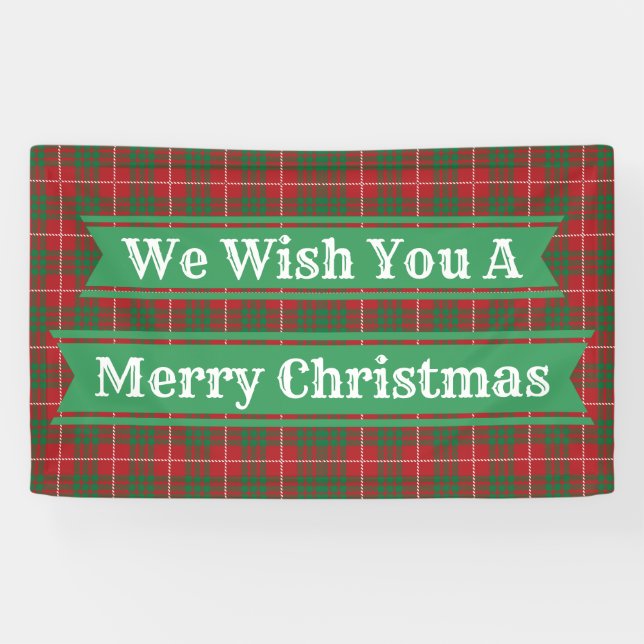 Banderoles Rouge et vert plaid (Horizontal)