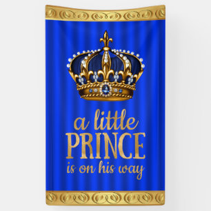 Banderoles Royal Blue Prince Crown Boy Prince Baby shower