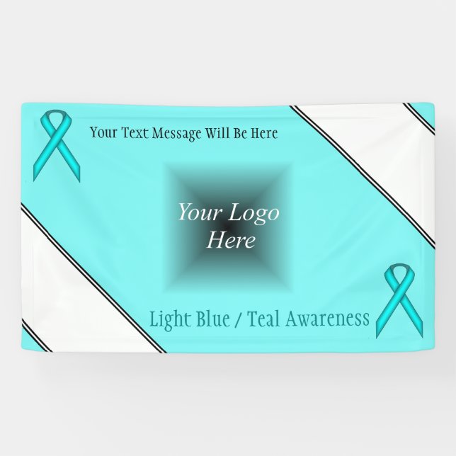 Banderoles Ruban bleu/Turquoise standard par Kenneth Yoncich (Horizontal)