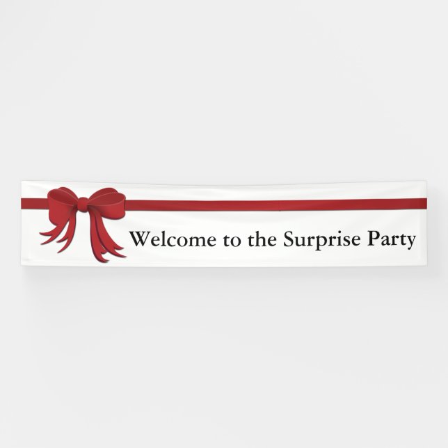 Banderoles Ruban Bordure rouge + votre backgr. & idées (Horizontal)