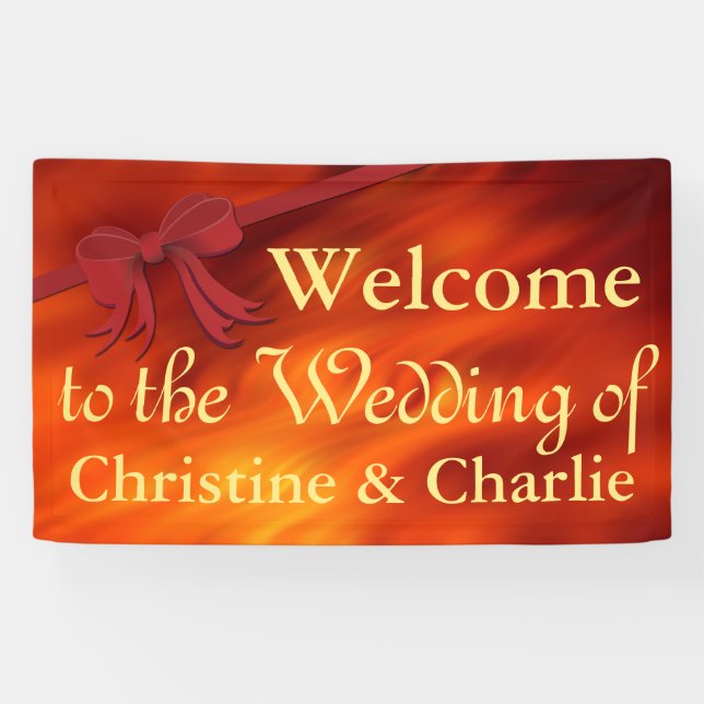 Banderoles Ruban Bordure rouge + votre backgr. & idées (Horizontal)