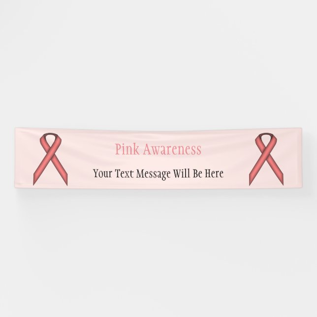 Banderoles Ruban rose standard (Horizontal)