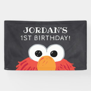 Banderoles Rue Sésame Elmo Birthday Chalkboard