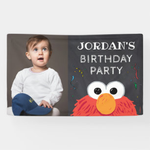 Banderoles Rue Sésame   Elmo Birthday Chalkboard