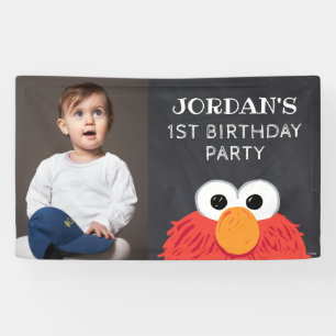 Banderoles Rue Sésame   Elmo Birthday Chalkboard