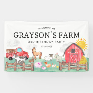 Banderoles Rustic Barnyard Animaux Enfants Ferme Anniversaire