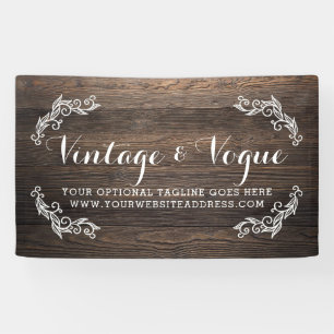 Banderoles Rustique Vintage Bois Élégant Campagne Ferme Bouti