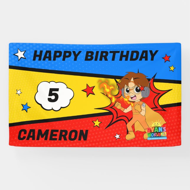 Banderoles Ryan's World Birthday (Horizontal)