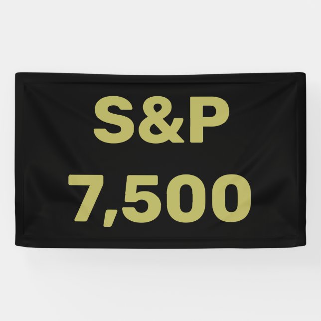 Banderoles S&P 7,500 Level Stock Market Index Celebration (Horizontal)