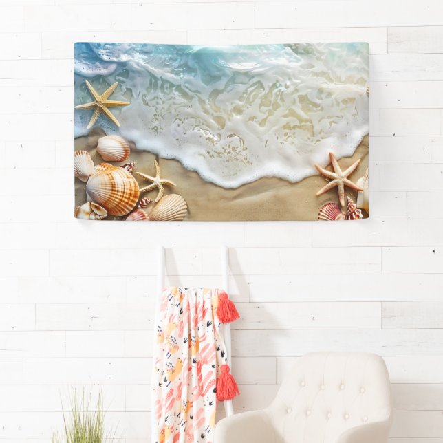 Banderoles Sable et mer (En situation)