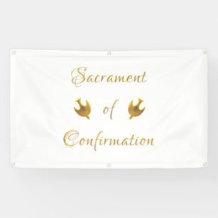 Banderoles Sacrement d'or de la Confirmation et de l'Esprit S